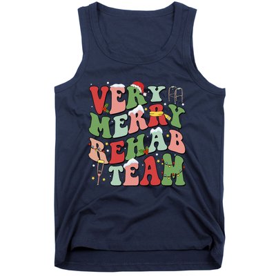 Very Merry Rehab Team Christmas Physical Therapist Therapy Tank Top