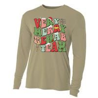 Very Merry Rehab Team Christmas Physical Therapist Therapy Cooling Performance Long Sleeve Crew