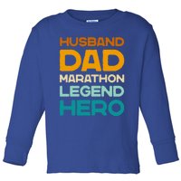 Vintage Marathon Runner 26 2 For Husband FatherS Day Gift Toddler Long Sleeve Shirt