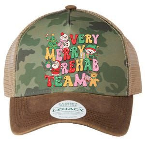 Verry Merry Rehab Team Pt Ot Slp Therapy Team Christmas Legacy Tie Dye Trucker Hat