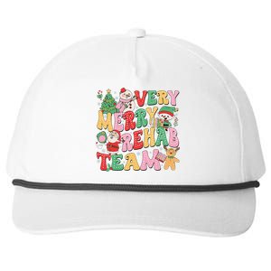 Verry Merry Rehab Team Pt Ot Slp Therapy Team Christmas Snapback Five-Panel Rope Hat