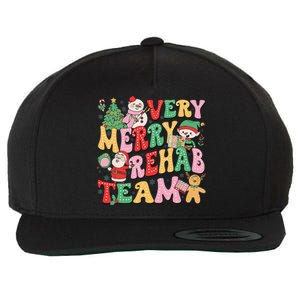 Verry Merry Rehab Team Pt Ot Slp Therapy Team Christmas Wool Snapback Cap