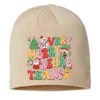 Verry Merry Rehab Team Pt Ot Slp Therapy Team Christmas Sustainable Beanie