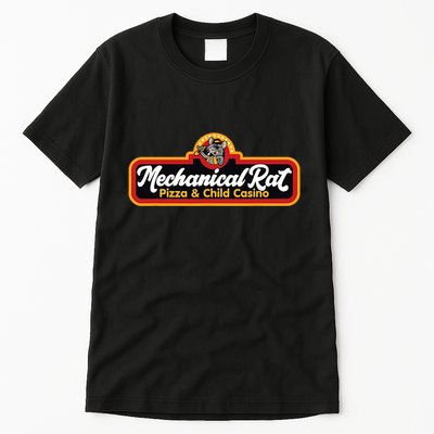 Vintage Mechanical Rat Pizza And Child Casino Funny Mouse Tall T-Shirt