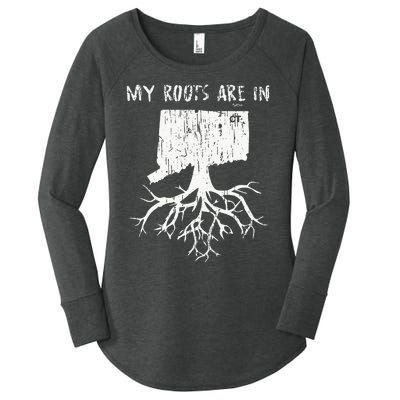 Vintage My Roots Are In Connecticut State Women's Perfect Tri Tunic Long Sleeve Shirt