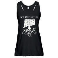 Vintage My Roots Are In Connecticut State Ladies Essential Flowy Tank