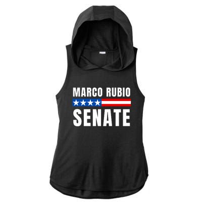 Vote Marco Rubio Florida Senator Reelect Marco Rubio Ladies PosiCharge Tri-Blend Wicking Draft Hoodie Tank