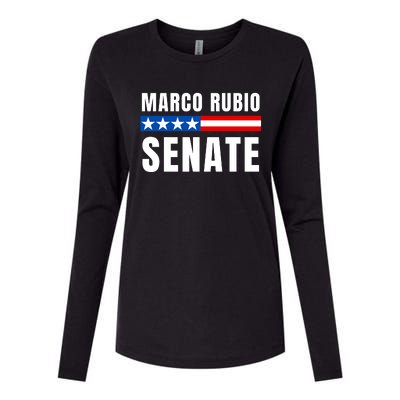 Vote Marco Rubio Florida Senator Reelect Marco Rubio Womens Cotton Relaxed Long Sleeve T-Shirt