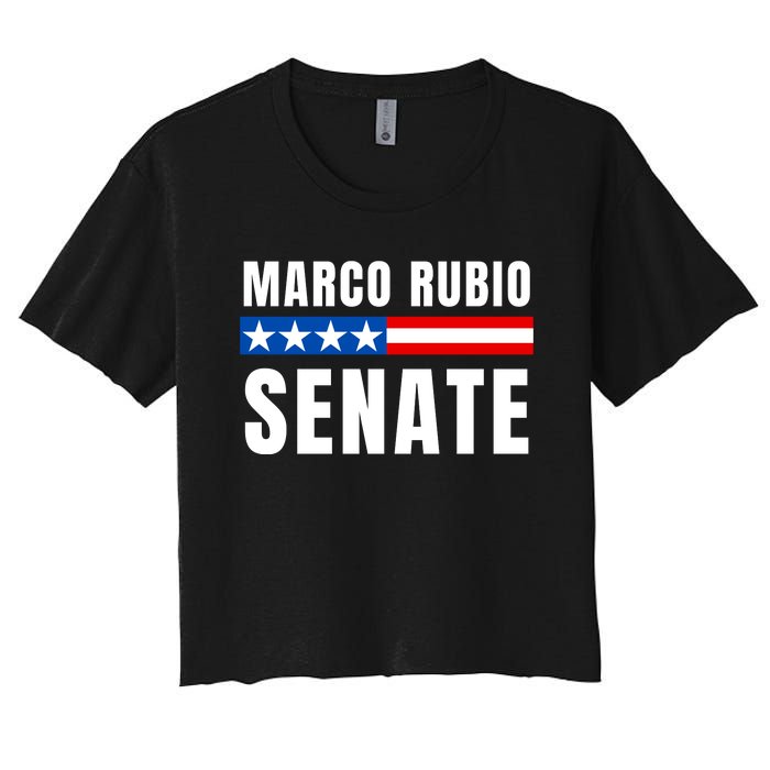 Vote Marco Rubio Florida Senator Reelect Marco Rubio Women's Crop Top Tee