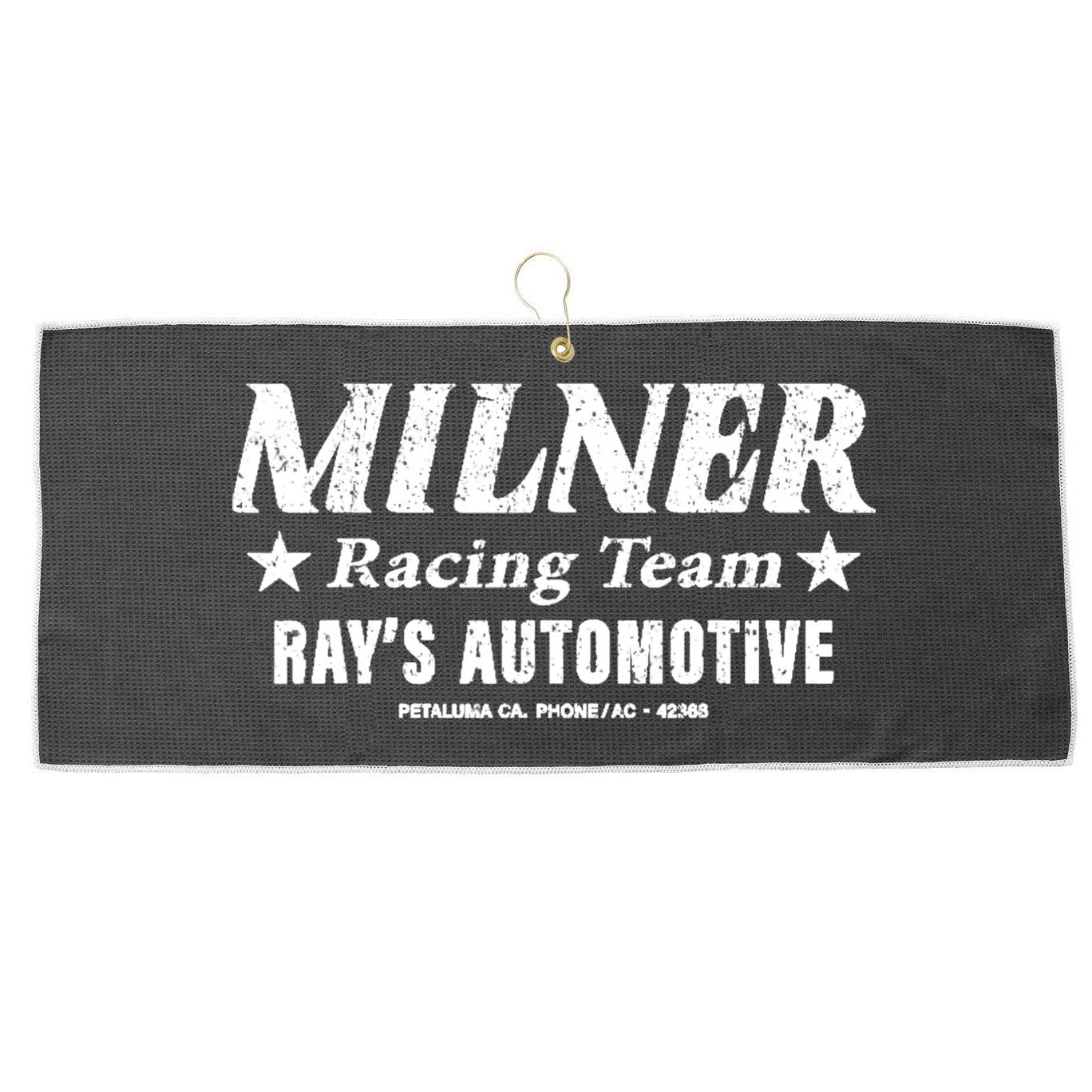Vintage Milner Racing Team 1964 Large Microfiber Waffle Golf Towel