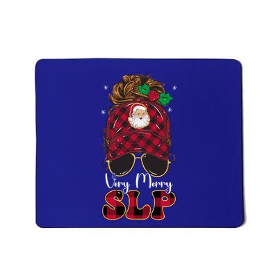 Very Merry Slp Christmas For Speech Language Pathologist Funny Gift Mousepad