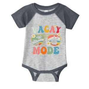 Vacay Mode Summer Vacation Beach Groovy Retro Infant Baby Jersey Bodysuit