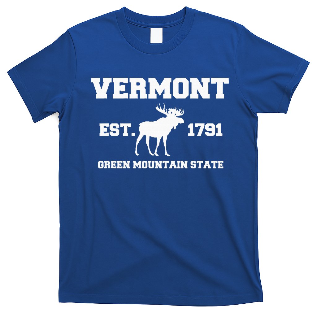 Vermont Moose Souvenir Est 1791 Green Mountain T-Shirt