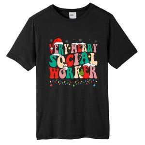 Very Merry Social Worker Xmas Cool Christmas Social Worker Tall Fusion ChromaSoft Performance T-Shirt