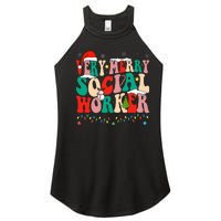 Very Merry Social Worker Xmas Cool Christmas Social Worker Women's Perfect Tri Rocker Tank