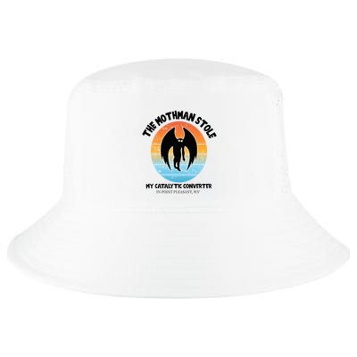 Vintage Mothman Stole My Catalytic Converter Mothman Cryptid Cool Comfort Performance Bucket Hat