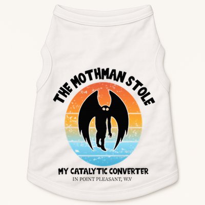 Vintage Mothman Stole My Catalytic Converter Mothman Cryptid Doggie Tank