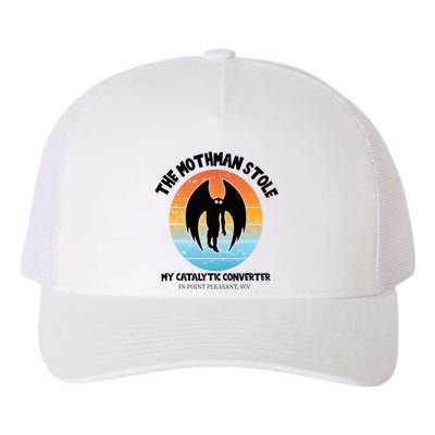 Vintage Mothman Stole My Catalytic Converter Mothman Cryptid Yupoong Adult 5-Panel Trucker Hat