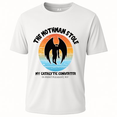 Vintage Mothman Stole My Catalytic Converter Mothman Cryptid Performance Shirt