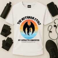 Vintage Mothman Stole My Catalytic Converter Mothman Cryptid Performance Shirt