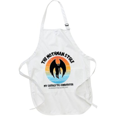 Vintage Mothman Stole My Catalytic Converter Mothman Cryptid Apron