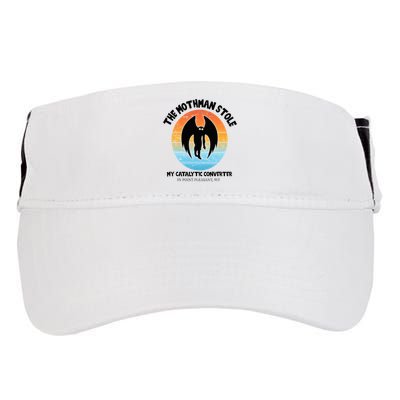 Vintage Mothman Stole My Catalytic Converter Mothman Cryptid Adult Drive Performance Visor