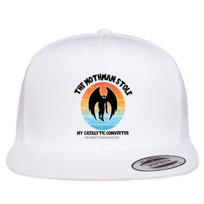 Vintage Mothman Stole My Catalytic Converter Mothman Cryptid Flatbill Hat