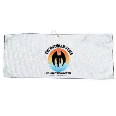 Vintage Mothman Stole My Catalytic Converter Mothman Cryptid Large Microfiber Waffle Golf Towel