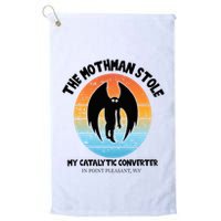 Vintage Mothman Stole My Catalytic Converter Mothman Cryptid Golf Towel