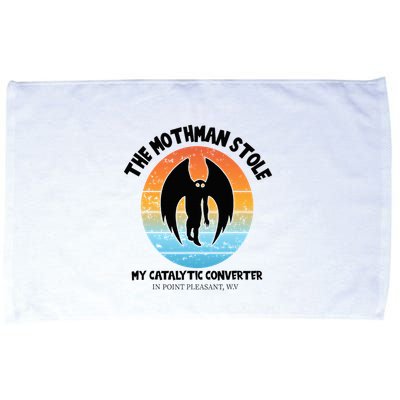 Vintage Mothman Stole My Catalytic Converter Mothman Cryptid Microfiber Hand Towel