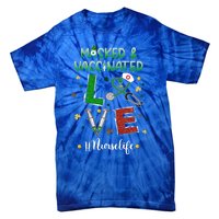 Vaccinated Masked St Patrick's Day Nurse Life Healthcare Gift Tie-Dye T-Shirt