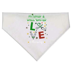 Vaccinated Masked St Patrick's Day Nurse Life Healthcare Gift USA-Made Doggie Bandana