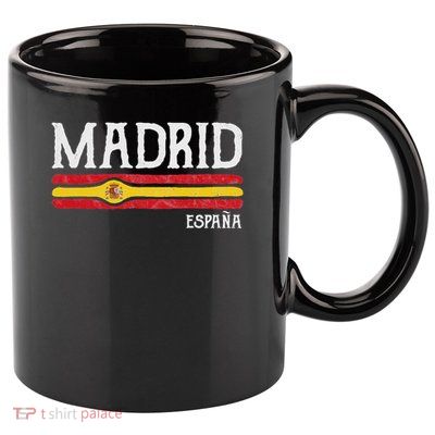 Vintage Madrid Spain Souvenir Espana Gift 11oz C Handle Ceramic Mug
