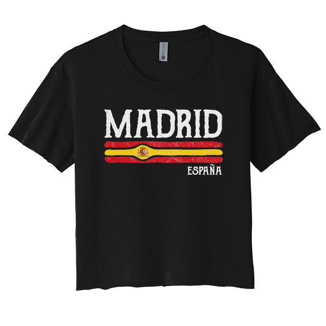 Vintage Madrid Spain Souvenir Espana Gift Crop Top