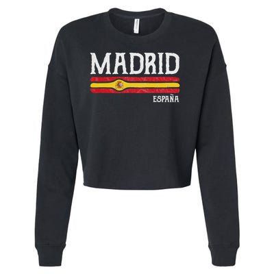 Vintage Madrid Spain Souvenir Espana Gift Cropped Pullover Crew