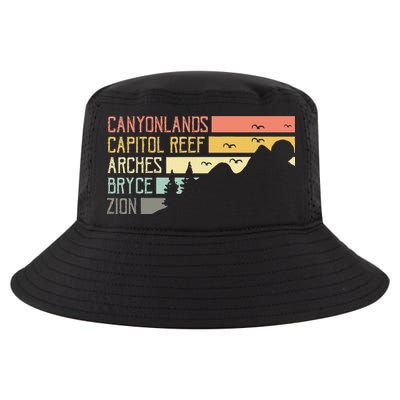 Vintage Moab Souvenir Big 5 Utah Mighty Five National Park Cool Comfort Performance Bucket Hat