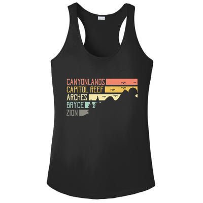 Vintage Moab Souvenir Big 5 Utah Mighty Five National Park Ladies PosiCharge Competitor Racerback Tank