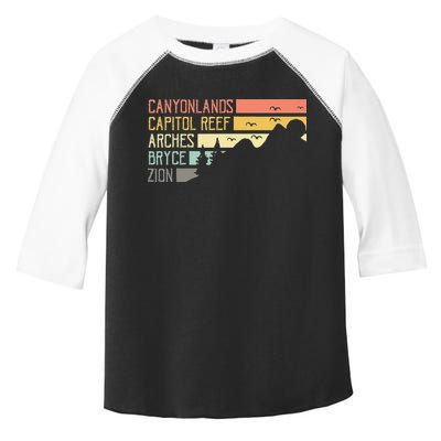Vintage Moab Souvenir Big 5 Utah Mighty Five National Park Toddler Fine Jersey T-Shirt