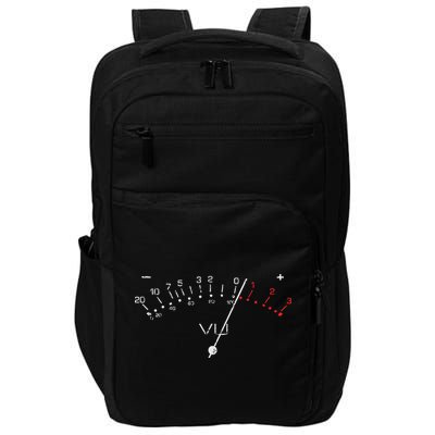 VU Meter Sound Engineer Hi Fi Analog Tee Impact Tech Backpack