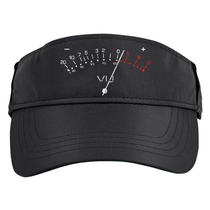 VU Meter Sound Engineer Hi Fi Analog Tee Adult Drive Performance Visor