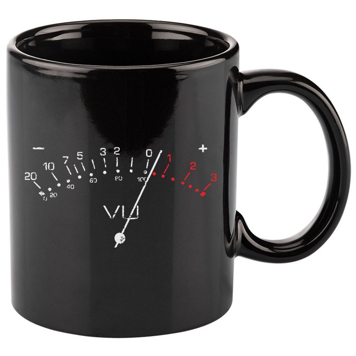 VU Meter Sound Engineer Hi Fi Analog Tee 11oz C Handle Ceramic Mug