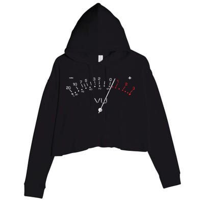 VU Meter Sound Engineer Hi Fi Analog Tee Crop Fleece Hoodie
