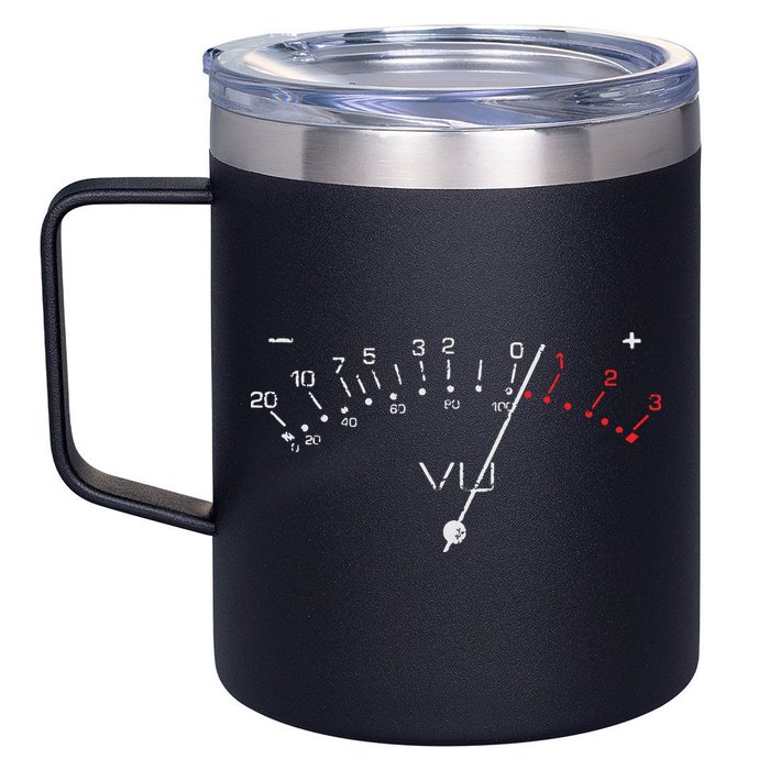 VU Meter Sound Engineer Hi Fi Analog Tee 12oz Stainless Steel Coffee Mug