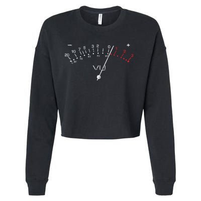 VU Meter Sound Engineer Hi Fi Analog Tee Cropped Pullover Crew