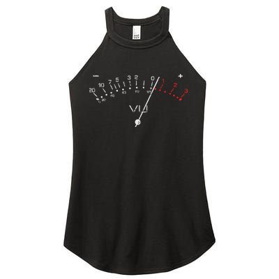 VU Meter Sound Engineer Hi Fi Analog Tee Women's Perfect Tri Rocker Tank
