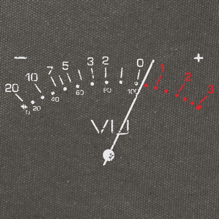 VU Meter Sound Engineer Hi Fi Analog Tee Cotton Canvas Backpack