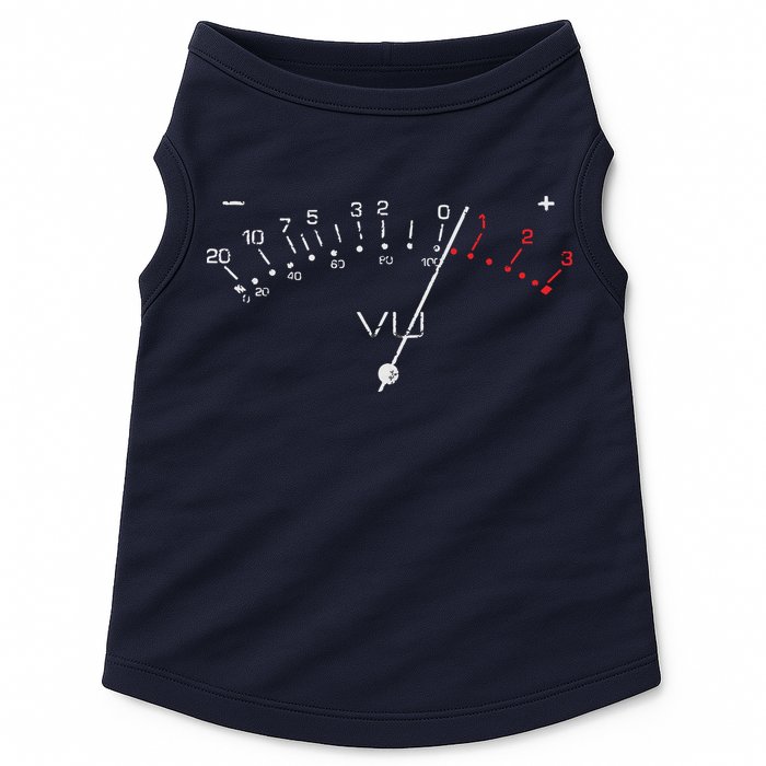 VU Meter Sound Engineer Hi Fi Analog Tee Doggie Tank