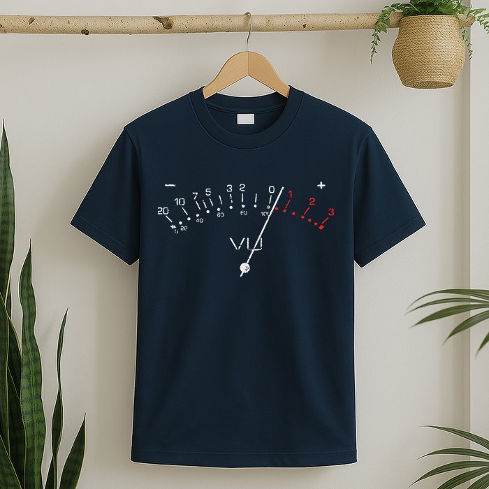 VU Meter Sound Engineer Hi Fi Analog Tee T-Shirt