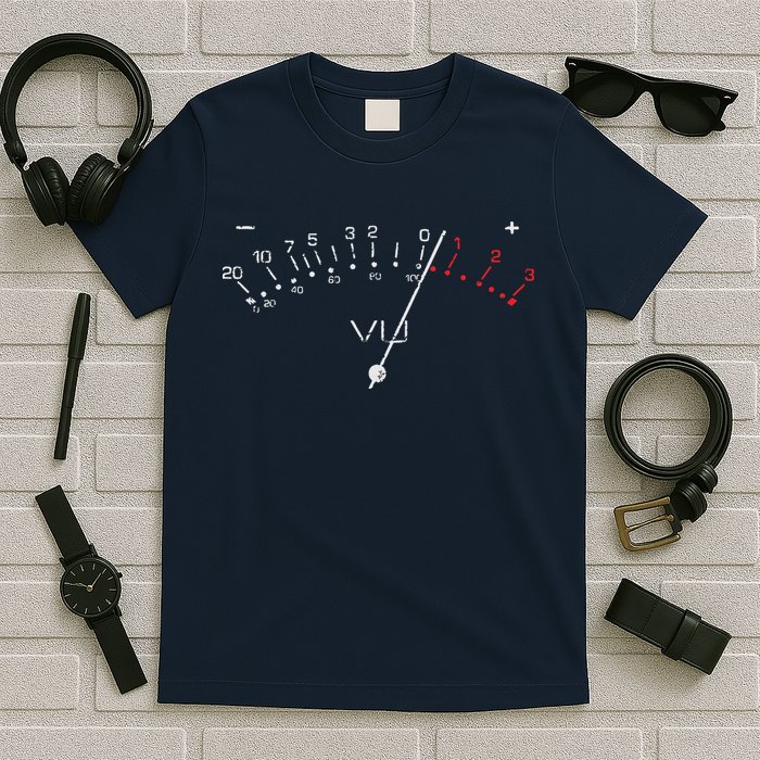 VU Meter Sound Engineer Hi Fi Analog Tee T-Shirt