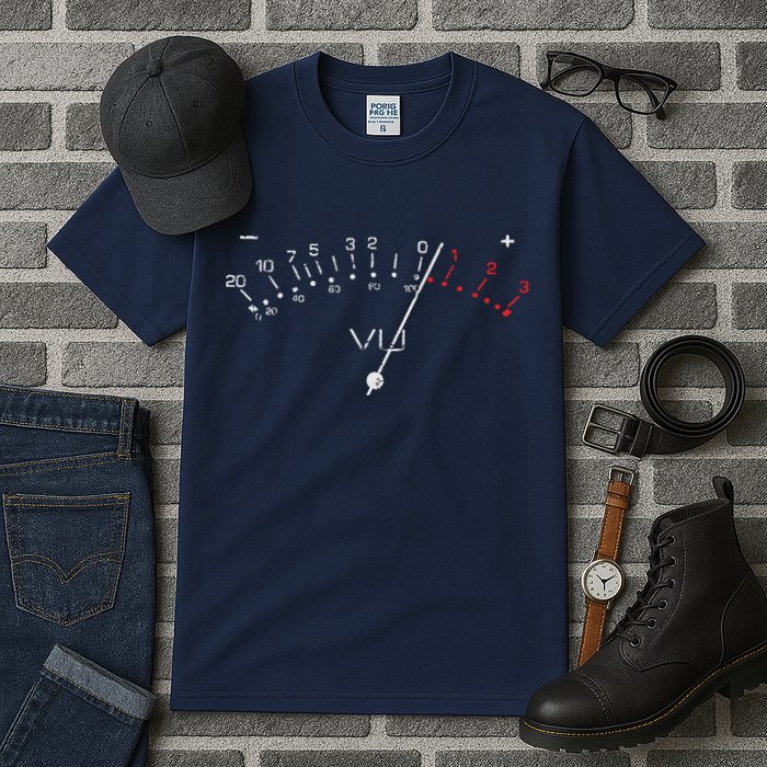VU Meter Sound Engineer Hi Fi Analog Tee Tall T-Shirt